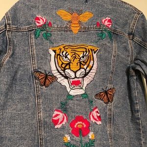 Embroidered denim/jean jacket